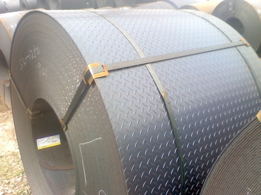 600mm-1500mm Hot Rolled Checkered Sheet Metal Coil JIS SS400
